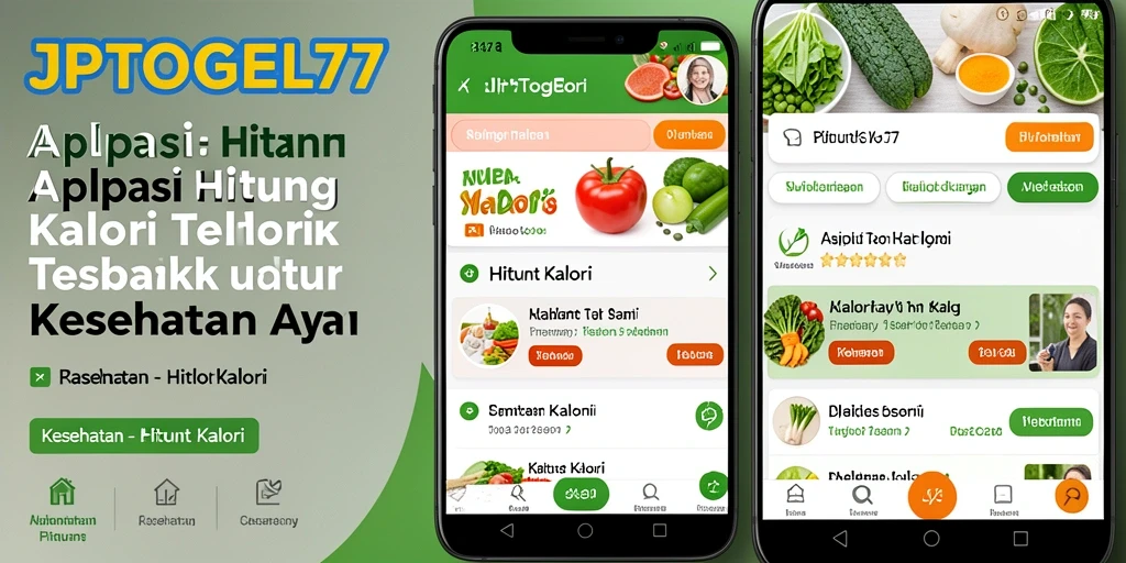 Tampilan antarmuka aplikasi JPTOGEL77 untuk menghitung kalori.