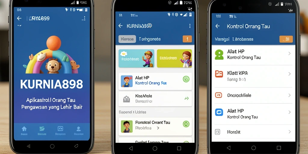 Tampilan antarmuka KURNIA898 dengan fitur kontrol orang tua.