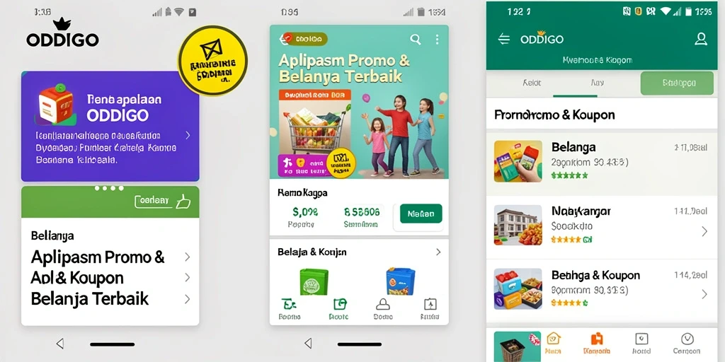 Screenshot ODDIGO menampilkan antarmuka promo dan kupon yang menarik.