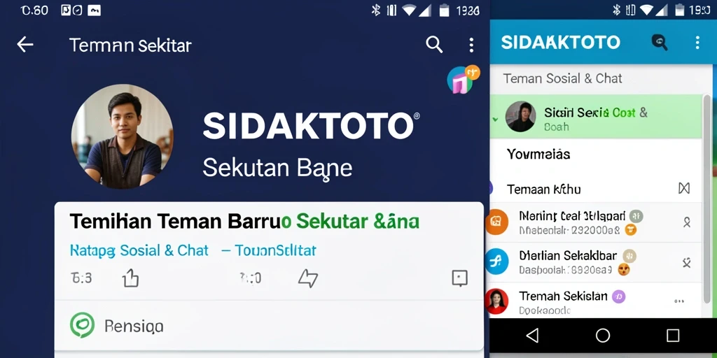 Antarmuka menarik dari aplikasi SIDAKTOTO yang memudahkan mencari teman.