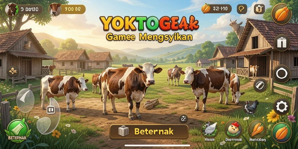 Tampilan antarmuka permainan Beternak YOKTOGEL yang menarik.