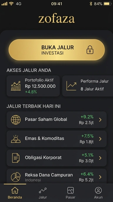 Tampilan link alternatif zofaza
