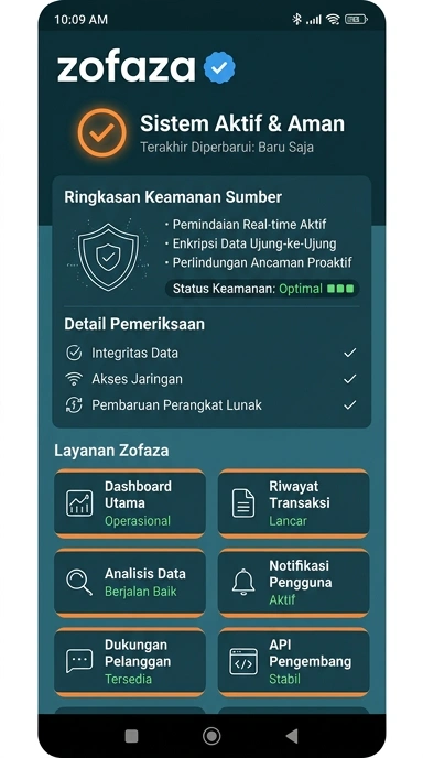 Tampilan kanal resmi zofaza